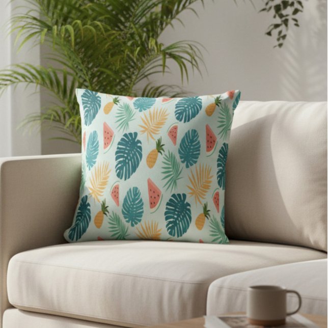 Tropical Blue Watermelon Pillow Kissen (Von Creator hochgeladen)