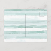 Tropical Blue White Blume Postkarte (Rückseite)