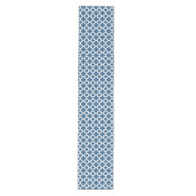 Tropical Blue White Ikat Quatrefoil Art Muster