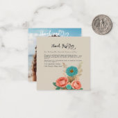 Tropical Blues & Grüntöne Öko Beach Vielen Dank Mitteilungskarte (Vorderseite/Rückseite Beispiel)