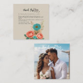 Tropical Blues & Grüntöne Öko Beach Vielen Dank Mitteilungskarte (Vorne/Hinten)