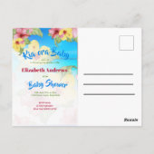 Tropical Blume Baby Shower Beach Kia Ora Baby Postkarte (Rückseite)