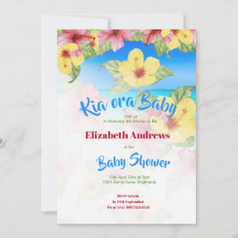 Tropical Blume Baby Shower Beach Kia Ora Einladung