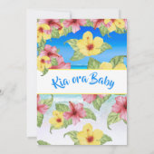 Tropical Blume Baby Shower Beach Kia Ora Einladung (Rückseite)