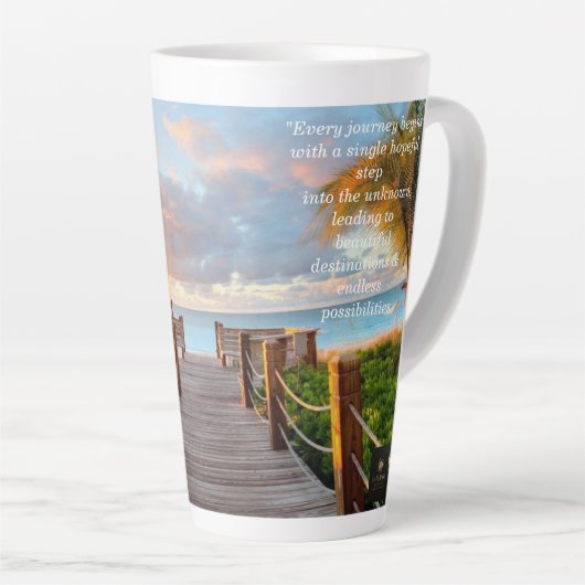 Tropical boardwalk Latte Mug 17oz Milchtasse (Rechte Ecke)