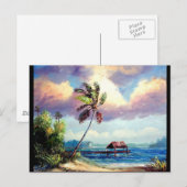 Tropical Boat House Postkarte (Vorne/Hinten)