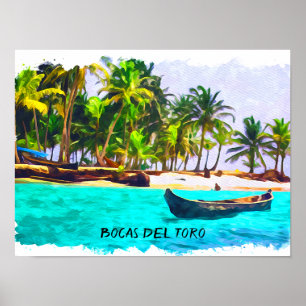 Tropical Bocas del Toro Panama Poster