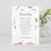 Tropical Boho Baby Dusche Danke Karte (Stehend Vorderseite)