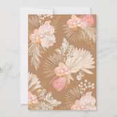 Tropical Boho Baby Dusche Einladung (Rückseite)