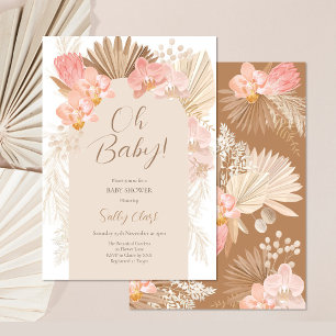Tropical Boho Baby Dusche Einladung