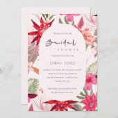 Tropical Boho Blush Brautparty laden Dankeskarte (Vorne/Hinten)
