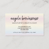 Tropical Boho Chic Ananas Holographisch Visitenkarte (Rückseite)