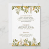 Tropical Boho Dried Palm Blätter alle in einer Hoc Einladung (Rückseite)