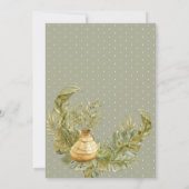 Tropical Boho Dried Palm Sage Green Foto Hochzeit Einladung (Rückseite)