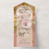 Tropical Boho Floral Arch All In One Einladung (Innen Boden)