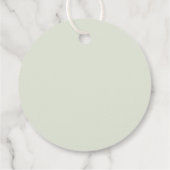 Tropical Boho Floral Brautparty Vielen Dank Geschenkanhänger (Rückseite)