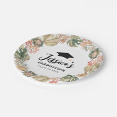 Tropical Boho getrocknete Palmen Blätter Wreath Ab Pappteller (Schrägansicht)