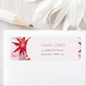 Tropical Boho Lively Red Blush Red Floral Address (Insitu)