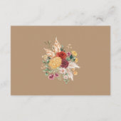 Tropical Boho Pampas Blumengarten Hochzeitsstimmun Begleitkarte (Rückseite)