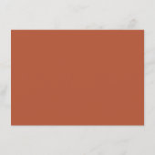 Tropical Boho Rust Wedding Details Begleitkarte (Rückseite)