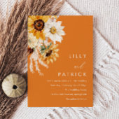 Tropical Boho Sunflower Wedding Einladung