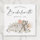Tropical Boho Tigers Bachelorette Geschenkanhänger (Vorderseite)
