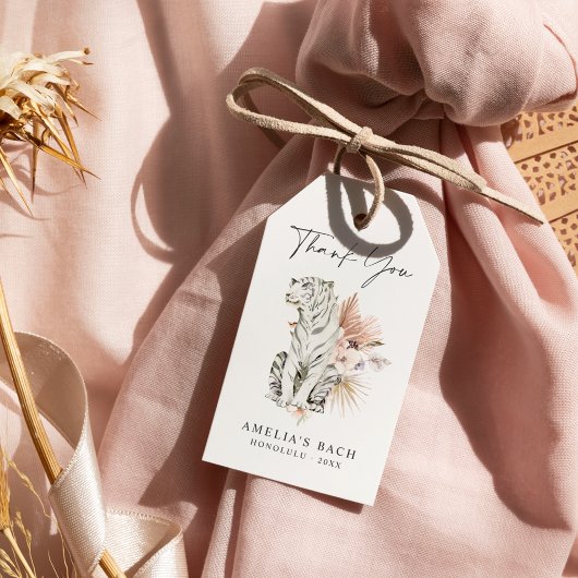 Tropical Boho Tigers Vielen Dank Geschenkanhänger