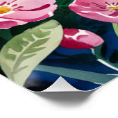 Tropical Boho Wasserfarbenleaf Kunstdruckerei - Vi Poster (Ecke)
