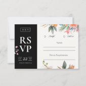 Tropical Boho Wedding RSVP Card Karte (Vorderseite)