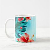 Tropical Bold Watercolor Mug – Vibrant Palm Kaffeetasse (Links)