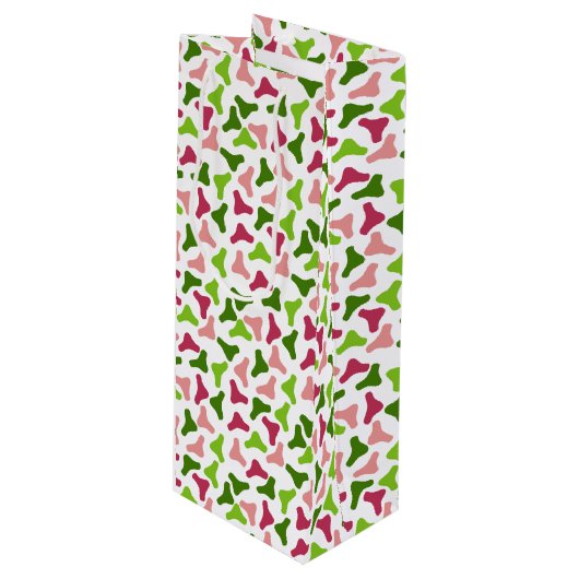 Tropical Boomerang Simple Muster Geschenktasche Geschenktüte Für Weinflaschen (Vorderseite Schrägansicht)