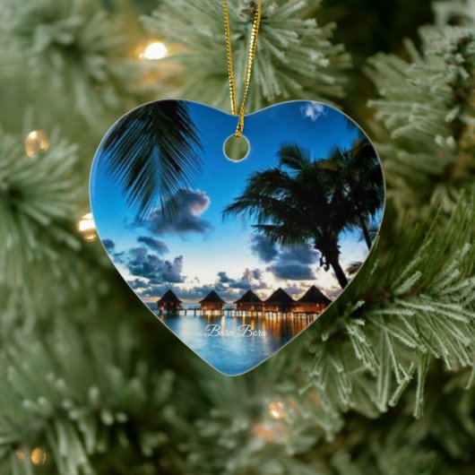 Tropical Bora Bora Keramik Ornament (Baum)