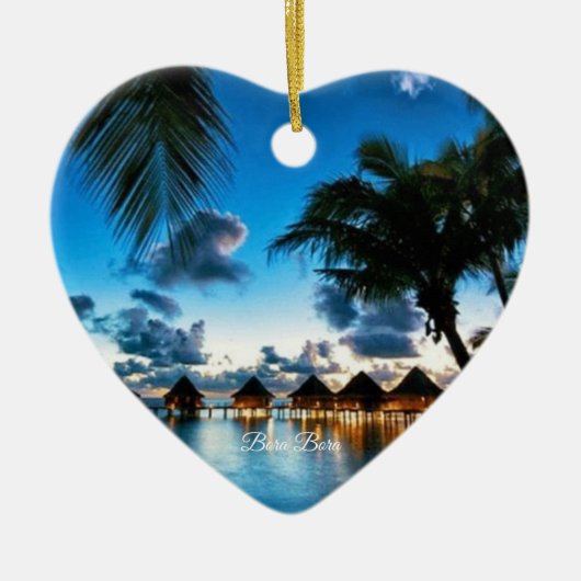 Tropical Bora Bora Keramik Ornament (Vorne)