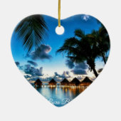 Tropical Bora Bora Keramik Ornament (Hinten)
