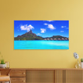 Tropical Bora Bora Landschaftlicher Inselurlaub Leinwanddruck (Insitu (Wohnzimmer))