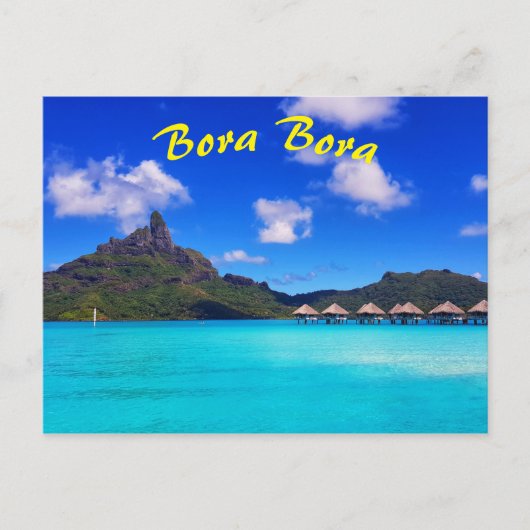 Tropical Bora Bora Landschaftlicher Inselurlaub Postkarte (Vorderseite)