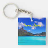Tropical Bora Bora Landschaftlicher Inselurlaub Schlüsselanhänger (Vorderseite)