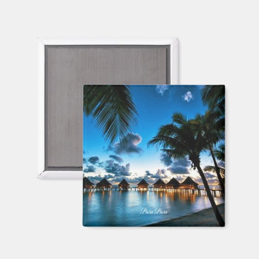 Tropical Bora Bora Magnet (Vorderseite/Rückseite)