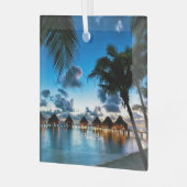 Tropical Bora Bora Ornament Aus Glas (Vorderseite links)