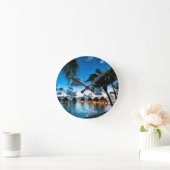 Tropical Bora Bora Runde Wanduhr (Zuhause)