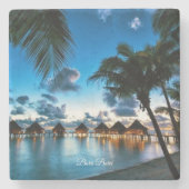 Tropical Bora Bora Steinuntersetzer (Vorderseite)