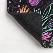 Tropical Botanical and Bugs Colorful Abstract Art Mousepad (Ecke)