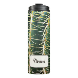 Tropical Botanical Cactus Foto beliebiger Name Thermosbecher
