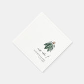 Tropical Botanical Custom Wedding Serviette (Ecke)