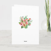 Tropical Botanical Floral Wedding Vielen Dank Dankeskarte (Rückseite)