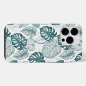 Tropical Botanical Green Monsteras iPhone Hülle (Rückseite (Horizontal))