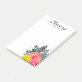 Tropical Botanical Makeup Artist Salon Beauty Post-it Klebezettel (angewinkelt)