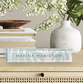 Tropical Botanical Monstera Leaf Namensplakette