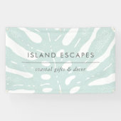 Tropical Botanical Monsteral Leaf Business Banner (Horizontal)