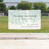 Tropical Botanical Monsteral Leaf Business Banner (Insitu)